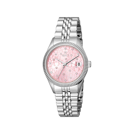Tiepa Women Pink Stainless Steel Watch