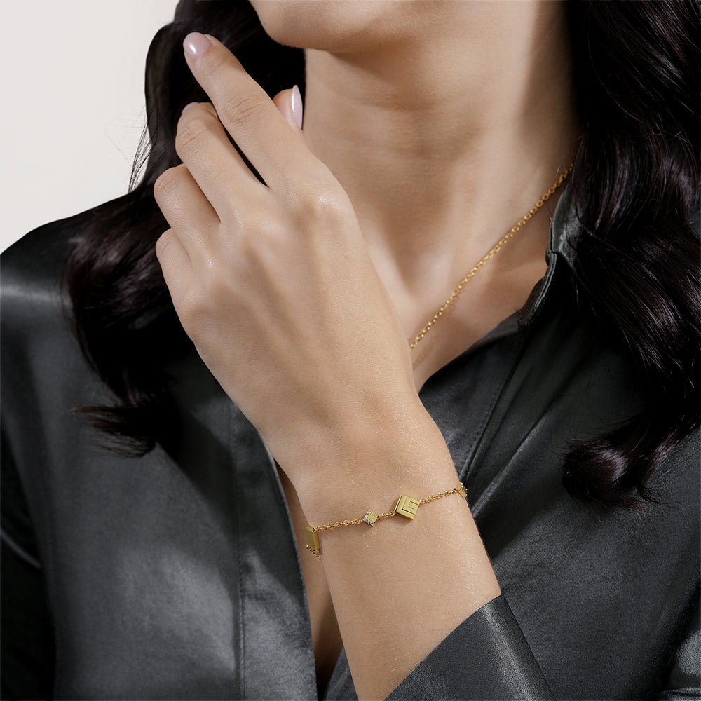 Audrey Gold Plated Bracelet